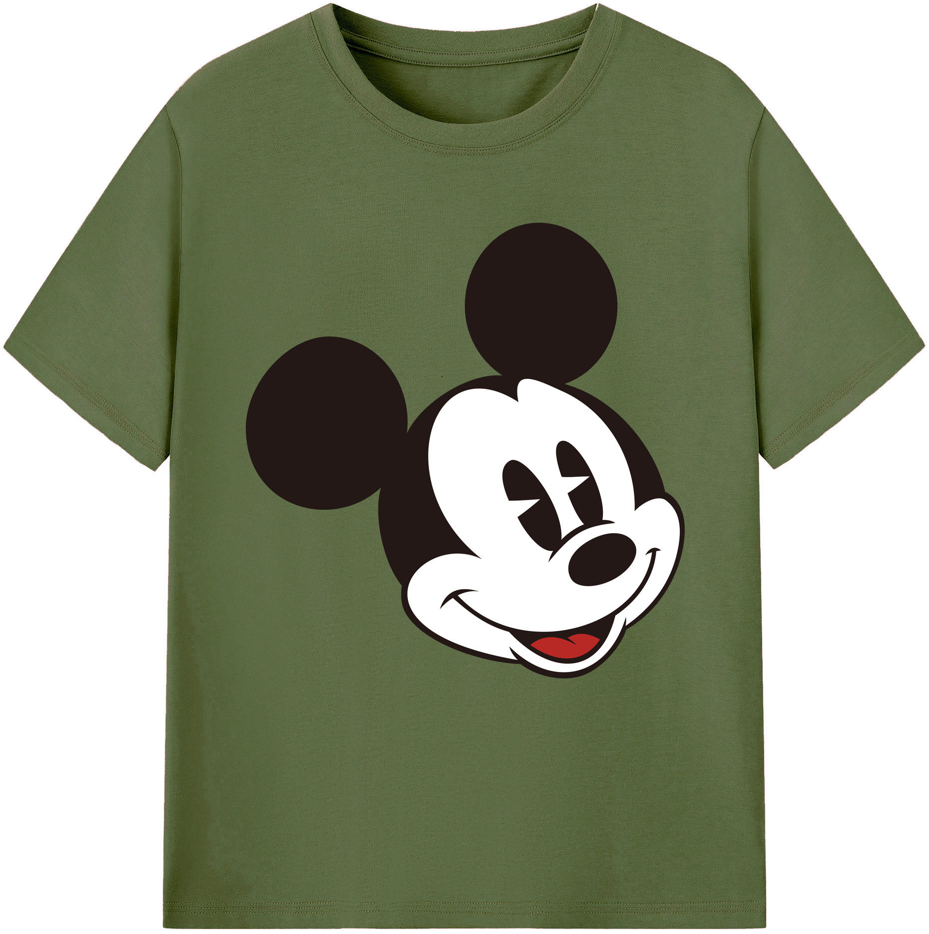 （画像用） ミッキーマウス Mickey Mouse 綿100％半袖Tシャツ（フロントプリント）